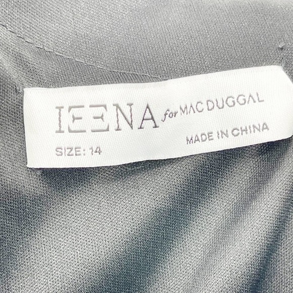 Mac Duggal Metallic One Shoulder Ruffle Tiered Gown Women's Size 14 NWT - Picture 10 of 14